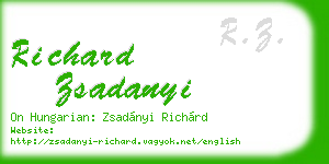richard zsadanyi business card